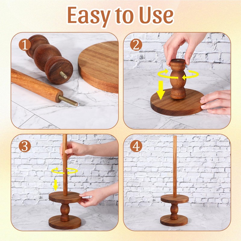 Zhehao 4 Pcs Farmhouse Donut Stand Donut Holder Display Stacker