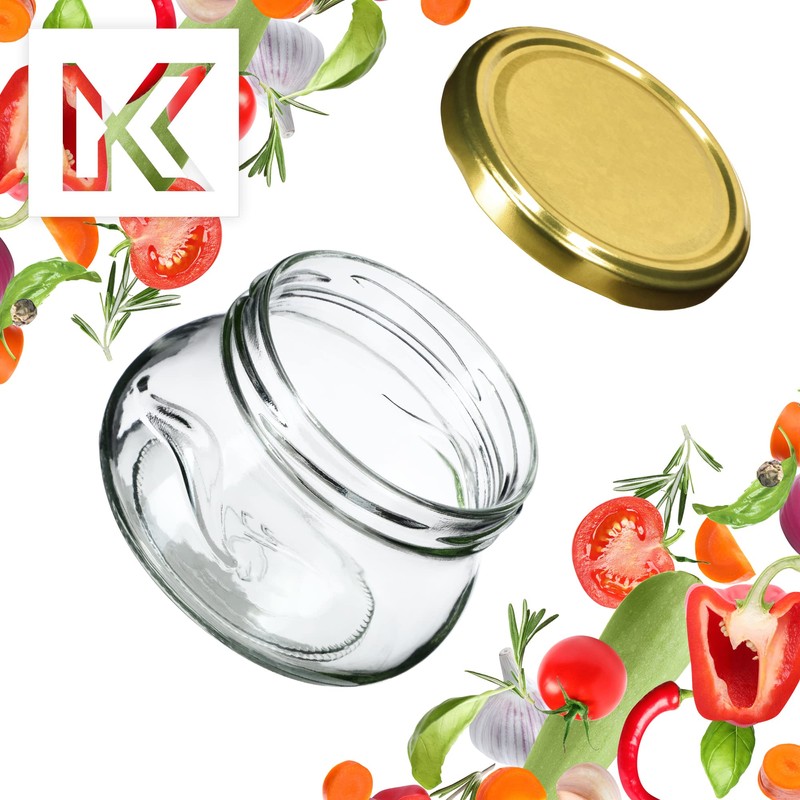 KADAX Small Mason Jars 300 ml, Miniature Jars for Honey