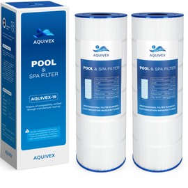 AQUIVEX CX200XRE Pool Filter Cartridge, Compatible with Hayward SwimClear in MODEL NO C200S, Replacement for Hayward CX200XRE, CS200E, Pleatco PA200S, 2 Pack