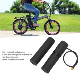 Electric Bike Throttle Grip, 8.7oz Rubber Split Half Rotation with Waterproof Joint Bike Twist Throttle for 22.2mm 12V 24V 36V 48V 72V Handlebars