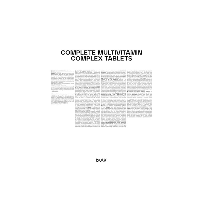 Bulk Complete Multivitamin Complex Tablets, Pack of 90