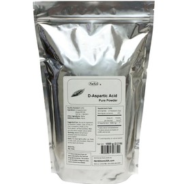 NuSci Pure D-Aspartic Acid (DAA) Powder AJI Quality Standard (1000 Grams (2.2 lb))