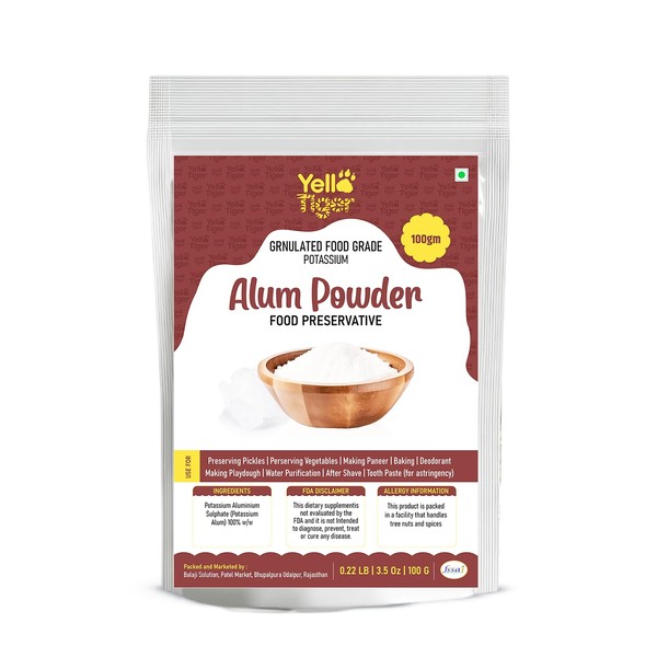 YELLO TIGER Food Grade Alum Powder | Granulated Potassium |
