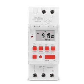 TM919B 30A 7 Days Programmable Electronic Timer Switch 24 Hours Automatic Cycle Timing Controller for Lighting Loading ON/Off (220V)
