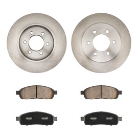 KAX Front Brake Kit, OE Brake Rotors and Ceramic Brake Pads | Fits Ford F-150 2004-2008 5.4L, Ford F-150 2004-2008 4.6L, Lincoln Mark LT 2006-2008 5.4L, Ford F-150 2005-2008 4.2L