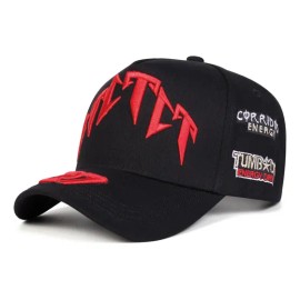 Gorra De Béisbol Unisex Con Letras Bordadas Ajustable . Negro 56-60cm