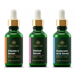 Tree Of Life-pack-sérum De Vitamina C-retinol-ácido Hialurón