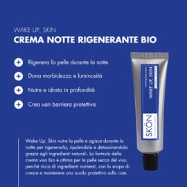 Skön Wake Up Skin Regenerierende Nachtcreme mit Hyaluronsäure und Cranberry, feuchtigkeitsspendende Gesichtscreme mit entgiftender Wirkung, aufhellend und schützend, ideal für trockene und reife Haut,