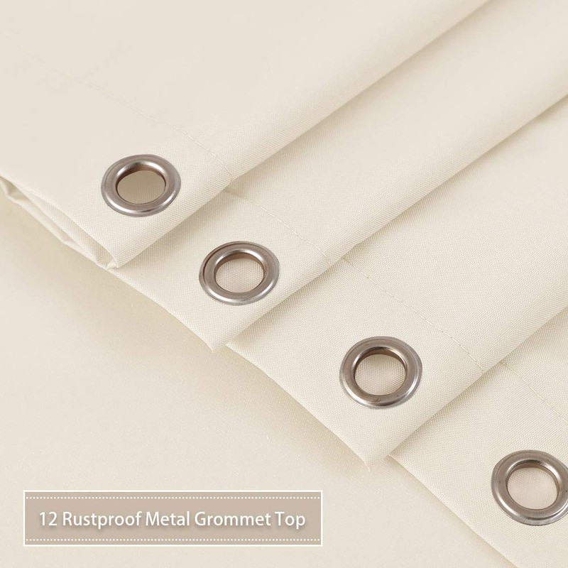 CAROMIO Hotel Quality 100% Waterproof Fabric Shower Curtain Liner with