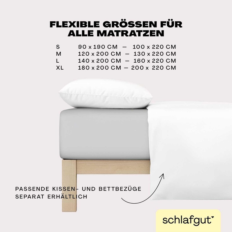 Schlafgut Easy Jersey Elastane Fitted Sheet 120 x 200 to