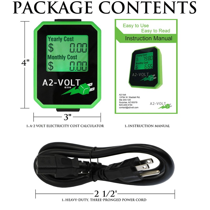 A2-Volt Electricity Cost Meter | Electric Cost Calculator