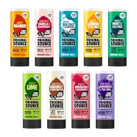 Original Source 4-Pack Shower Gel 250ml. Vegan Womens Shower Gel Made from 100% Natural Fragrances. PETA Certified Cruelty Free Mens Shower Gel (Random 4-Pack Shower Gels).