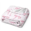Pink Bow Fuzzy Blanket Cute Bowknot Throw Blanket Bowtie Cozy