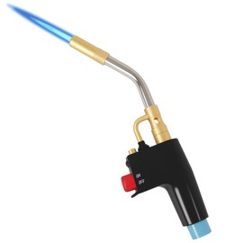 TS4000 Trigger-Start Torch Head,MAPP/Propane Gas Torch Kit with Push Button Start - Angled Burner Handheld Torch for Light Welding, Soldering, Brazing, Heating, Thawing and More
