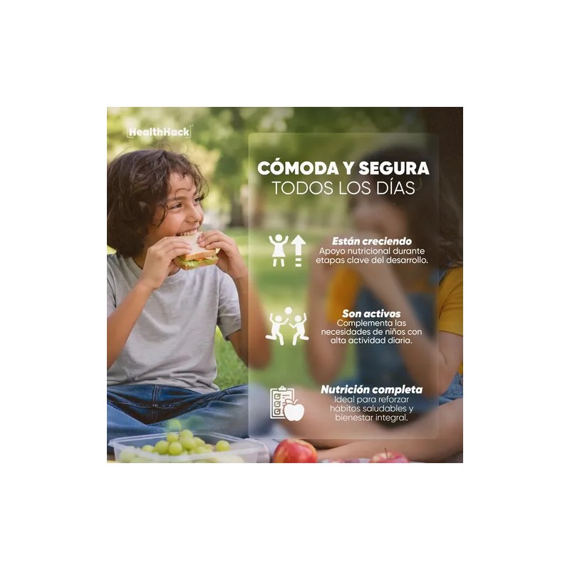 Multivitamínico Natural para Niños Sin Azúcares | Ñame, Eucommia, Raíz