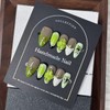 Ombre Green Press on Nails Handmade Medium Almond Fake Nails