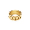 Shapes Studio 18K Gold Plated Belt Chain Ring, Gold Rings