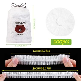 SilverChry Food Storage Bags, Pack of 200, Elastic Food Storage Bags, Reusable, for Dust Protection and for Keeping Food and Fruits Fresh