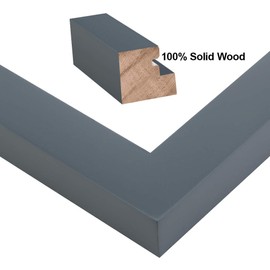 RPJC 11x14 inch Picture Frame Made of Solid Wood and High Definition Glass for Wall Mounting Photo Frame with Stand Grey