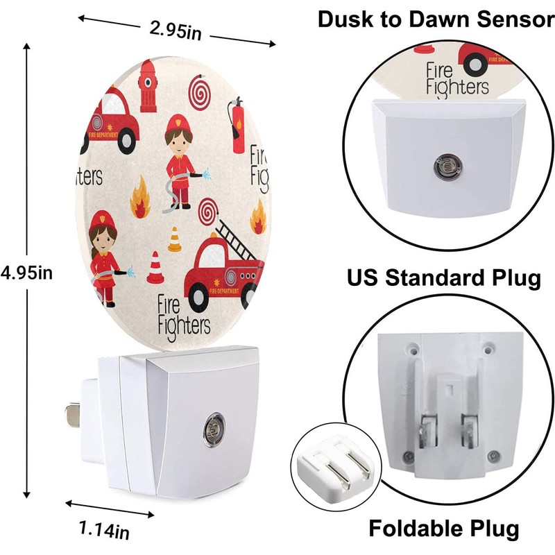 Uanvaha Fireman Night Light Firefighter Fire Alarm Fire Truck Safety