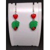 Ladybug on Leaf Dangle Earrings