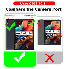 YRH for Urao C107 10.1 inch Tablet Case 2024, Kids EVA Shockproof Cover with Handle Kickstand for Urao Android Tablet 10.1'' (Blue)