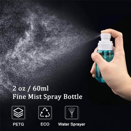 Cosywell Fine Mist Spray Bottles TSA Approved 2oz 60ml 8 Pack Leak Proof Travel Spray Bottle Empty Small Spray Bottles for Perfume Essential Oils Toners Rose Water Cosmetics (8PCS-4Colors)