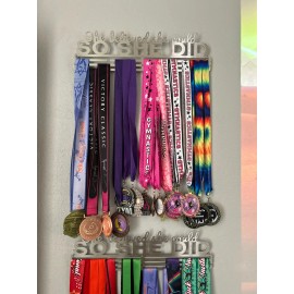 Lapetale Medal & Ribbon Hanger Display Female Sports SHE BELIEVED SHE COULD...