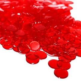 OTC Red Plastic Bingo Marker Chips 200 Pieces