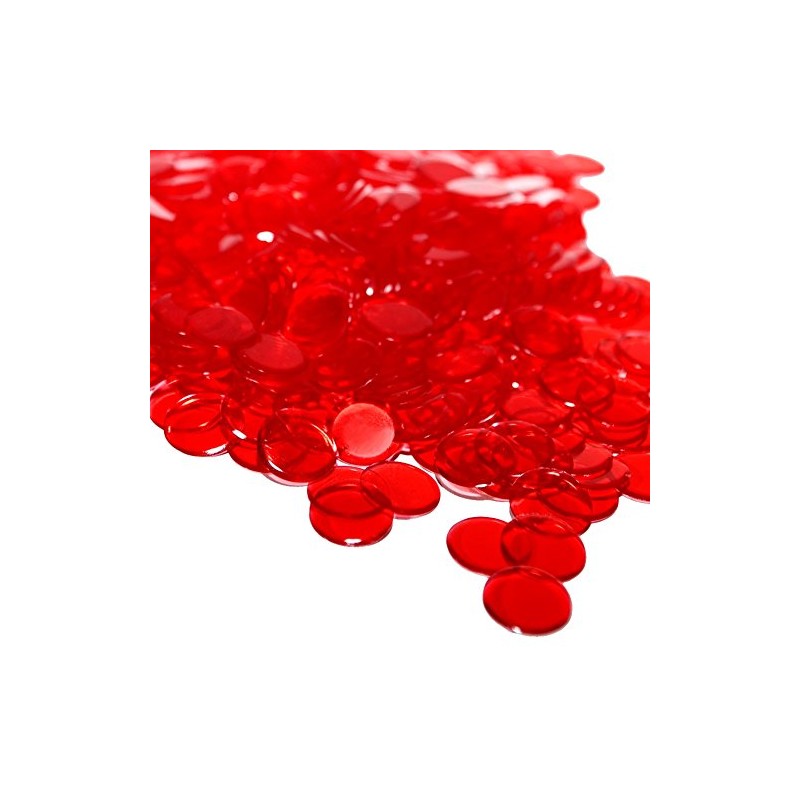 OTC Red Plastic Bingo Marker Chips 200 Pieces