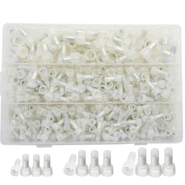 Yosawo 430 Pieces Nylon Wire Caps Power Cable Closed End Crimp Terminals Closed End Electrical Connectors Kit 22-16/16-14/12-10 AWG Gauge (NLM)