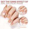 AILLSA Uñas Postizas Francesas de Gel, 180 Unidades, Color Marrón,