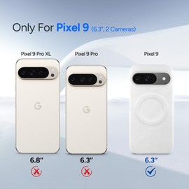 Aijohnny Phone Case for Google Pixel 9, [Compatible with Magsafe] Shockproof Protective Magnetic Phone Cover, Lightweight Slim Phone Holder for Women, Girl and Men (White)