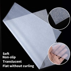 Shelf Liner, Original Silicone Shelf Liners for Kitchen Cabinets Non-Adhesive, Non-Slip Waterproof Cabinet Liner Drawer Liner Refrigerator Liners, Durable & Reusable (Translucent-White)