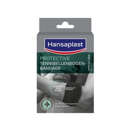 Hansaplast Protective Tennisellenbogen-Bandage, stützende Bandage schont & unterstützt den Arm, Ellenbogen-Bandage passend für rechten & linken Ellenbogen, Einheitsgröße – Verstellbar