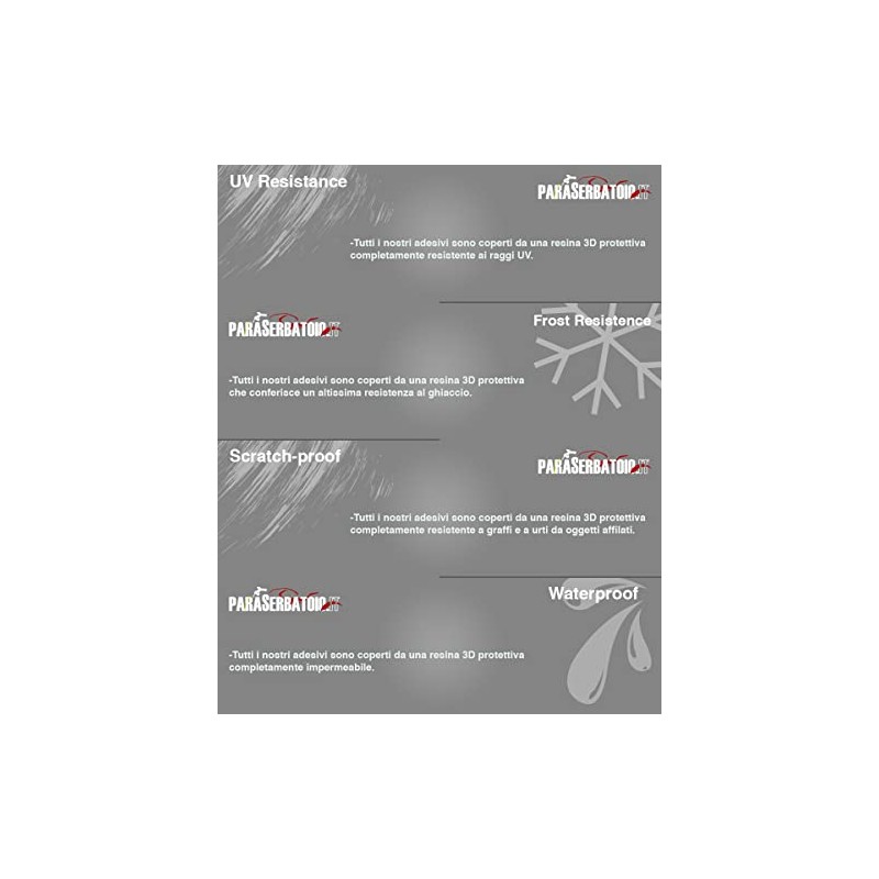 Paraserbatoio.it 3D Effect Resin Sticker Compatible with Yamaha MT-07 2021