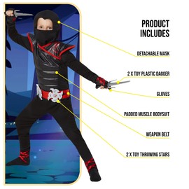 Morph Ninja Costume Children's Boys Ninja Costume Kids Ninja Costume Kids Ninja Costume Ninja Kids Ninja Costume Boys Ninja Kids Costume - 3-4 Years