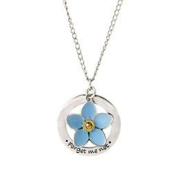 Lifebeats Forget Me Not 1 Charm Silver Colored Necklace by Ringmaster