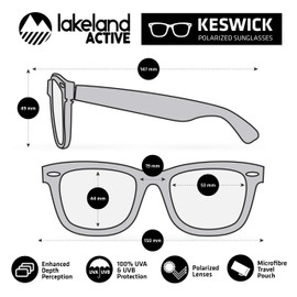Lakeland Active Men's Keswick Classic Polarized Sunglasses - Clear Grey