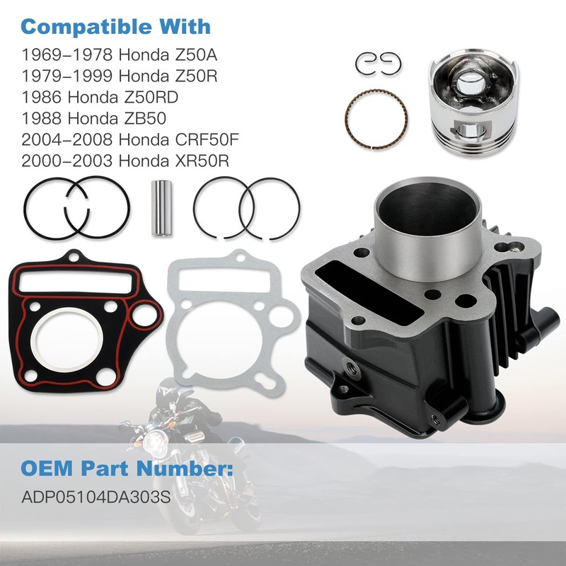 ECCPP CYLINDER & PISTON KIT ASSEMBLY For Honda Z50 Z50R