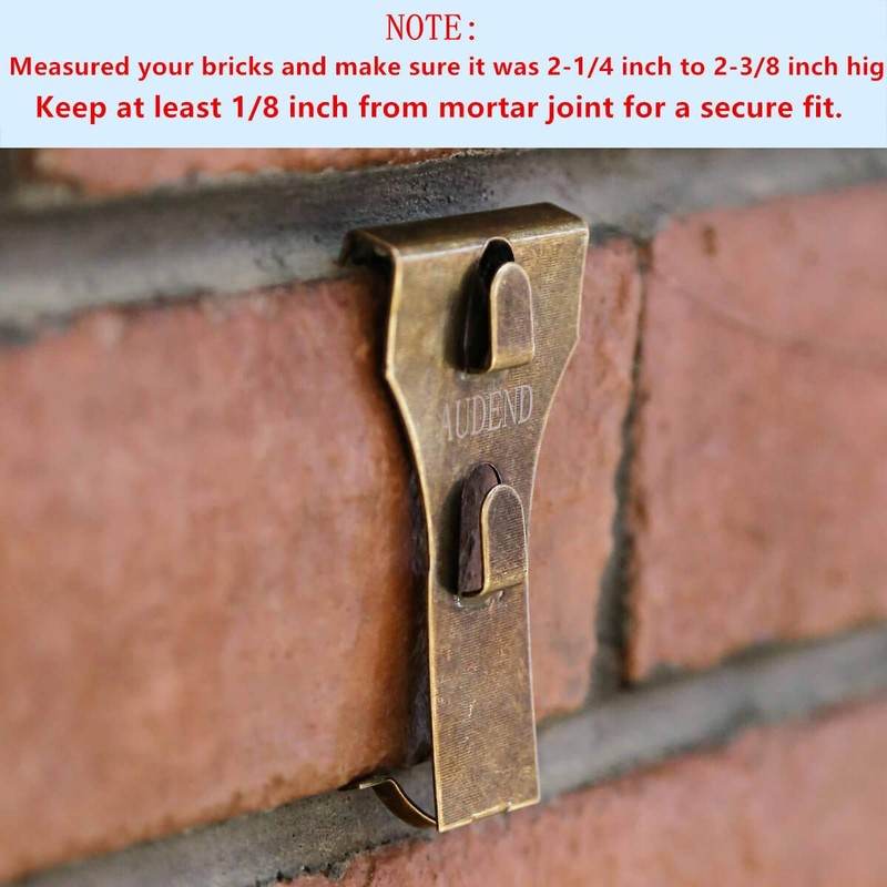 9 Pack Brick Wall Clips for Hanging Pictures Wall Spring