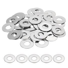 sourcing map M10 Flat Washer for Screw, 60Pcs Metal Washers 10MM ID x 25MM OD x 1MM Thick