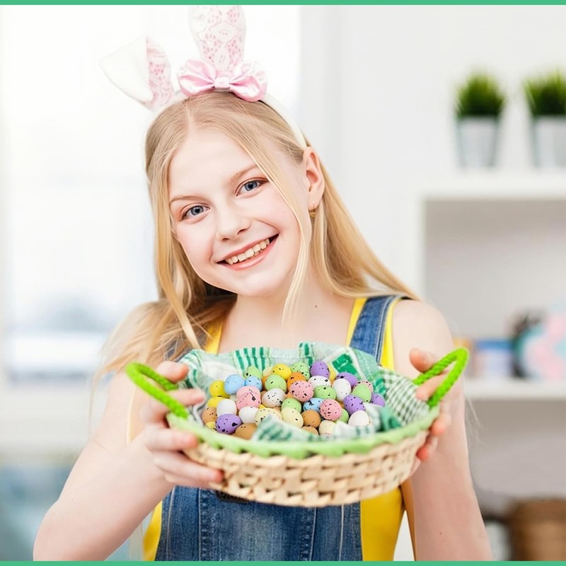 100pcs Easter Mini Eggs Decorations for Kids Easter Day,Artificial Bird
