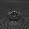 Sterling Silver Ring Poseidon Symbol Trident Solid Genuine Hallmarked 925