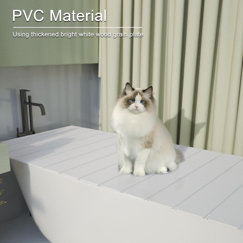 Bathtub Tray, Foldable Anti-dust Bathtub Cover Bath Insulation Cover, PVC