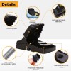 Black Instant Kill Rat Traps - 6 Pack, Quick Setup,