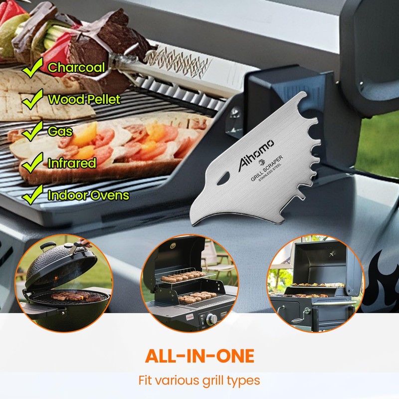 Eagle Grill Scraper Stocking Stuffers, Bristle-Free BBQ Scraper Kitchen Gadgets,
