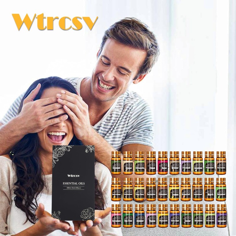 Wtrcsv Essential Oils Gifts Set - 30 Unique Scents -