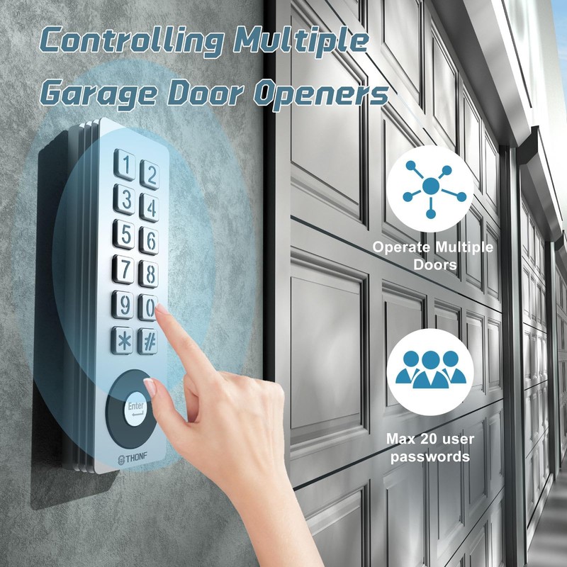 Universal Garage Door Opener Wireless Keyless Keypad for LiftMaster Chamberlain