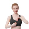 WANAYOU Women's Zip Front Sports Bra Wireless Post-Surgery Bra Active